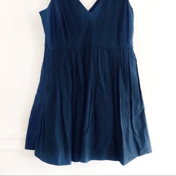 J. Crew Factory | Navy Cotton ALine Sundress Sz 14 - Picture 4 of 8